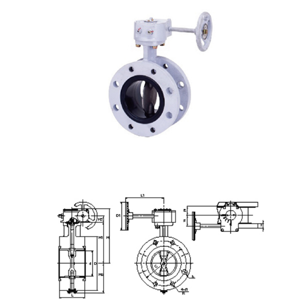 KITZ開滋齒輪型，法蘭型10K蝶閥G-10DJFU-300A