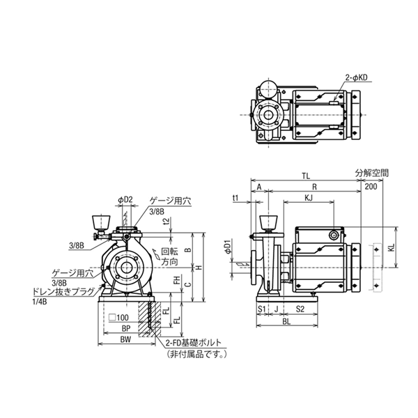 HITACHI-IES日立電動(dòng)泵JDS 80X65A-E53.7