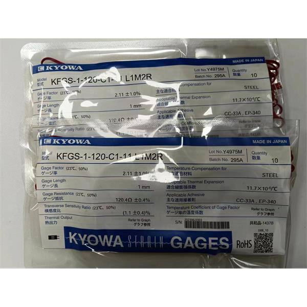 日本KYOWA配件耗材應(yīng)變片KFGS-3-120-D17-16 L30C2S