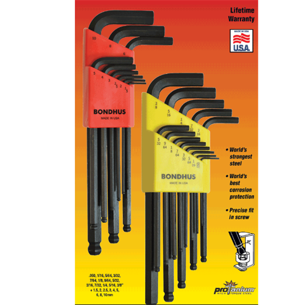 美國(guó)Bondhus波頭六角端L型扳手HLX7MSG