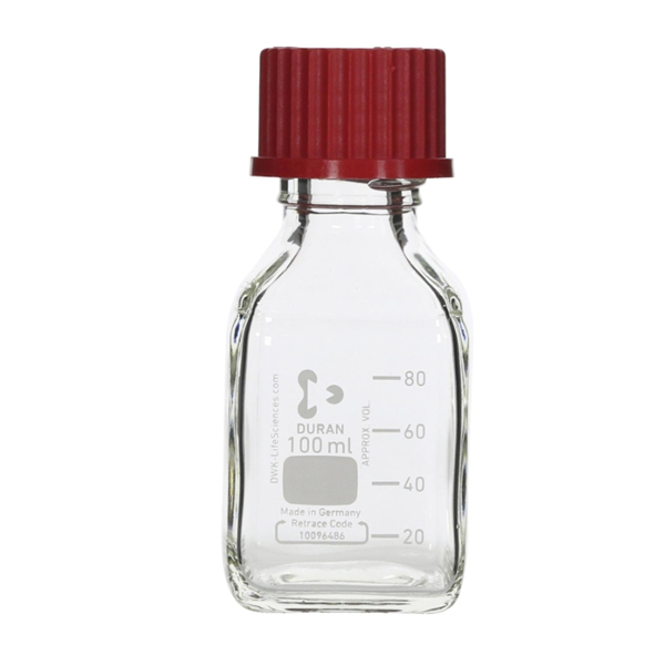 日本SIBATA柴田科學(xué)耐熱螺口角瓶帶紅蓋017230-2501A