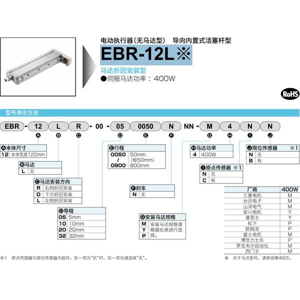 CKD喜開(kāi)理電動(dòng)執(zhí)行器（無(wú)馬達(dá)型）滑塊型EBR-12LLER-00-320800NNN-P2CB