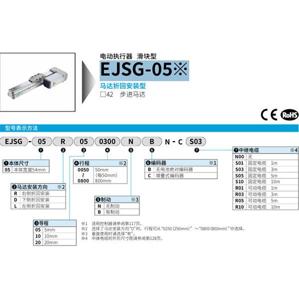 CKD喜開理電動執(zhí)行器（無馬達(dá)型）滑塊型EJSG-05R050050BCN-CN00